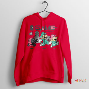 Season 2 Squid Game Mario Bros Red Hoodie