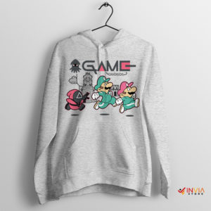 Season 2 Squid Game Mario Bros Sport Grey Hoodie