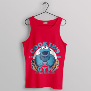 Sesame Street Cookie Monster Gym Red Tank Top