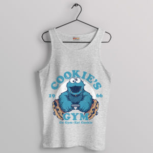 Sesame Street Cookie Monster Gym Sport Grey Tank Top