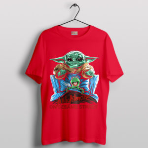 Sesame Street of Horrors Baby Yoda Red T-Shirt