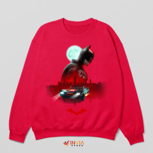 Shadows with 'The Batman On Patrol Red Sweatshirt