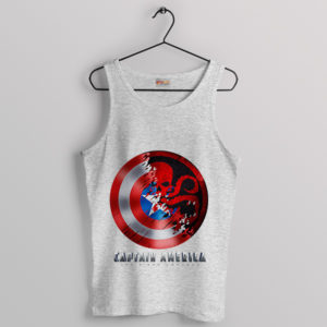 Shield Captain America Hydra Skull Sport Grey Tank Top