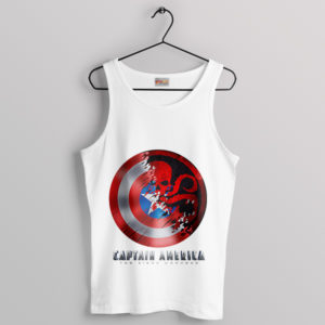 Shield Captain America Hydra Skull White Tank Top