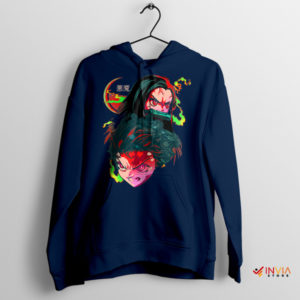 Siblings of the Sword Demon Slayer Navy Hoodie