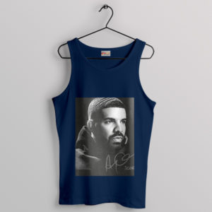 Signature Poster Art Drake-Inspired Navy Tank Top