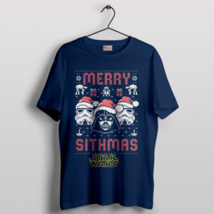 Sithmas Greetings Star Wars Holiday Navy T-Shirt