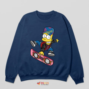 Skateboard Springfield Style Bart Navy Sweatshirt