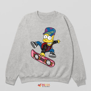 Skateboard Springfield Style Bart Sport Grey Sweatshirt