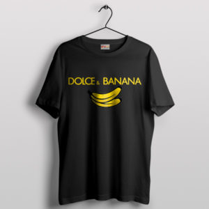 Slice of Humor Dolce and Banana Black T-Shirt