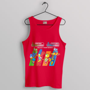 Smackdown Bartman vs Super Homer Red Tank Top