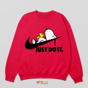 Snoopy Thanksgiving Just Do It Red Sweatshirt