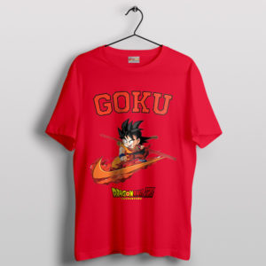 Son Goku Journey in Style Nike Swoosh Red T-Shirt