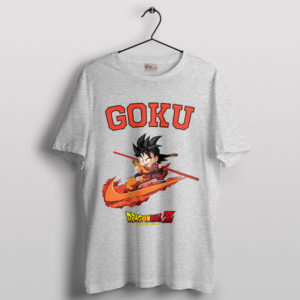 Son Goku Journey in Style Nike Swoosh Sport Grey T-Shirt