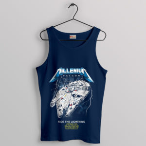 Space Metallica Falcon The Lightning Navy Tank Top