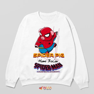 Spiderpig Across the Spider Verse White Sweatshirt