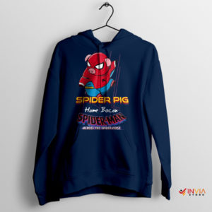 Spiderpig No Way Home Movie Navy Hoodie