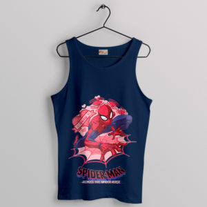 Spidey Love Into Spider Verse Navy Tank Top