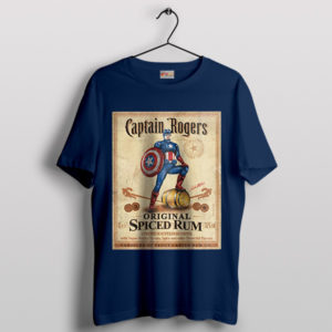 Spirits with Captain America Spiced Rum Navy T-Shirt