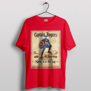 Spirits with Captain America Spiced Rum Red T-Shirt