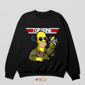 Springfield Maverick Homer Top Gun Black Sweatshirt