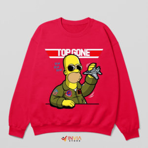 Springfield Maverick Homer Top Gun Red Sweatshirt