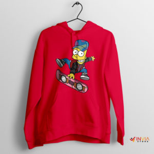 Springfield Skateboarding with Bart Red Hoodie