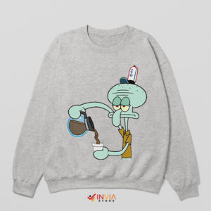 Squidward Meme Coffee Hour Sport Grey Sweatshirt