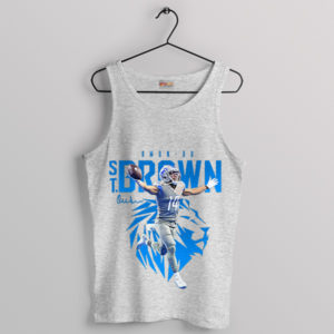 St Brown Detroit Lions Fan Apparel Sport Grey Tank Top