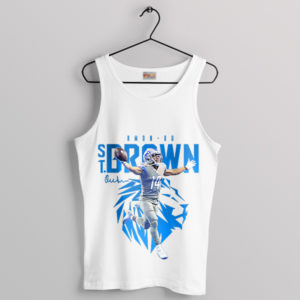 St Brown Detroit Lions Fan Apparel White Tank Top