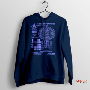 Star Trek Dreams USS Enterprise Schematics Navy Hoodie