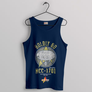 Star Trek Vintage Starfleet Go Boldly Navy Tank Top