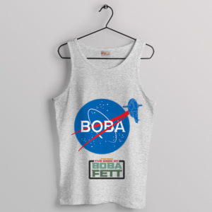 Star Wars Boba Fett NASA Logo Sport Grey Tank Top