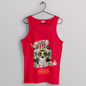 Star Wars Helmet Saga of Rebel Red Tank Top