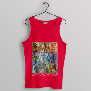 Star Wars Movie Timeline Poster Red Tank Top