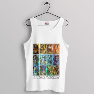 Star Wars Movie Timeline Poster White Tank Top