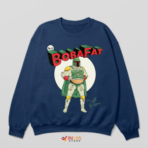 Star Wars Parody Boba Fat Comic Navy Sweatshirt