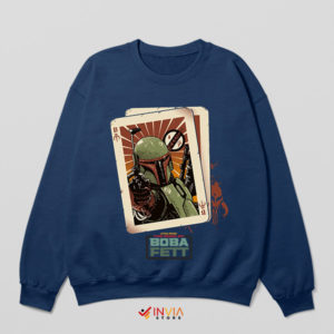 Star Wars Poker Card Boba Fett Navy Sweatshirt