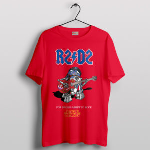 Star Wars R2-D2 Rocks Like ACDC Red T-Shirt