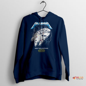 Star Wars Ride the Lightning Falcon Navy Hoodie