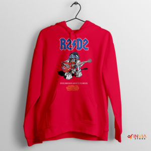 Star Wars Rock Legends R2-D2 ACDC Style Red Hoodie