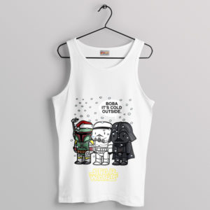 Star Wars Snowy Boba, Trooper, Vader White Tank Top