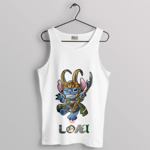 Stitch Goes Loki Marvel Parody Tank Top