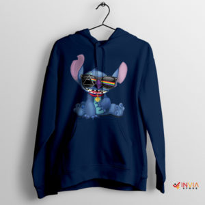 Stitch Meets the Dark Side Pink Floyd Navy Hoodie