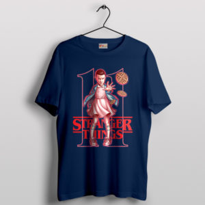 Stranger Things 11 Psychic Powers Navy T-Shirt