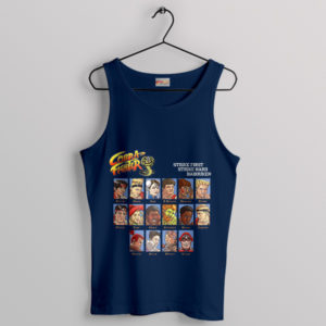 Street Fighter Characters Cobra Kai Navy Tank Top