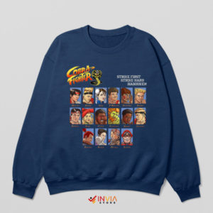 Street Fighter Cobra Kai Netflix Navy Sweatshirt