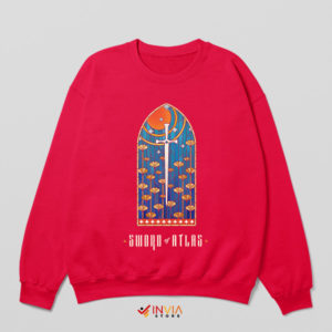 Strength Symbol Sword of Atlas Red Sweatshirt