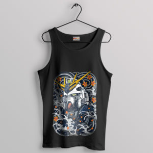 Strike Freedom Gundam Nu Mecha Black Tank Top