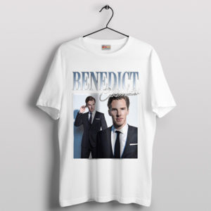 Stylish Benedict Cumberbatch Merch White T-Shirt